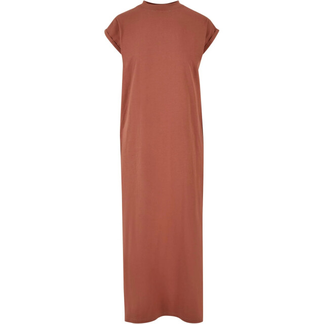 Urban Classics Dames lange verlengde schouderjurk UTTN255_terracotta large