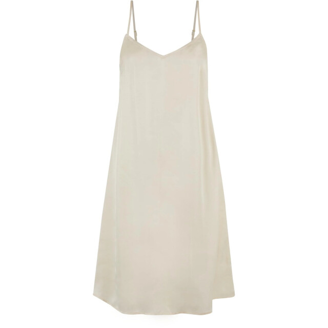 Urban Classics Dames viscose satijn jurk UTTN514_whitesand large