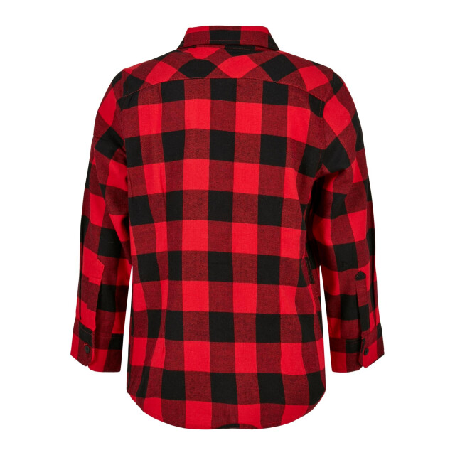 Urban Classics Geruit flanellen jongenshemd UTTN582_blackred large