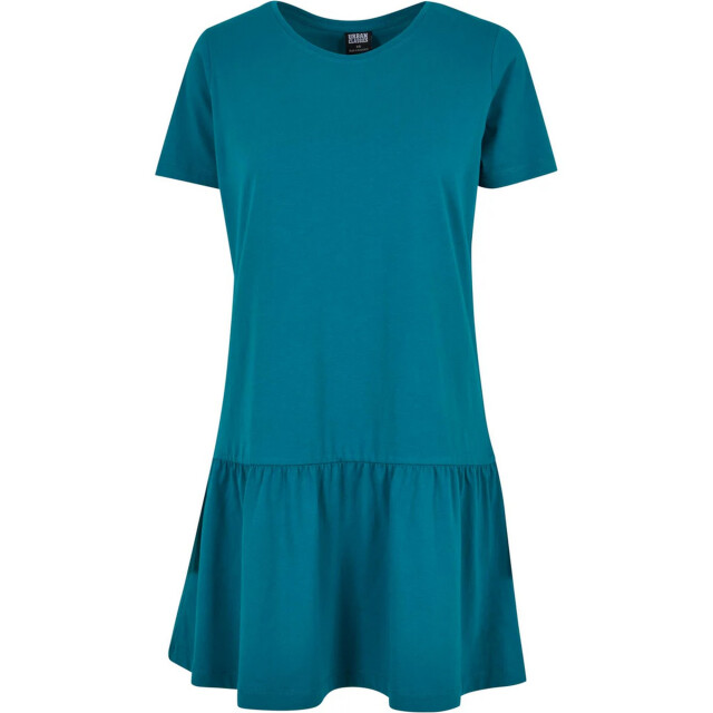Urban Classics Dames valance t-shirt jurk UTTN236_watergreen large