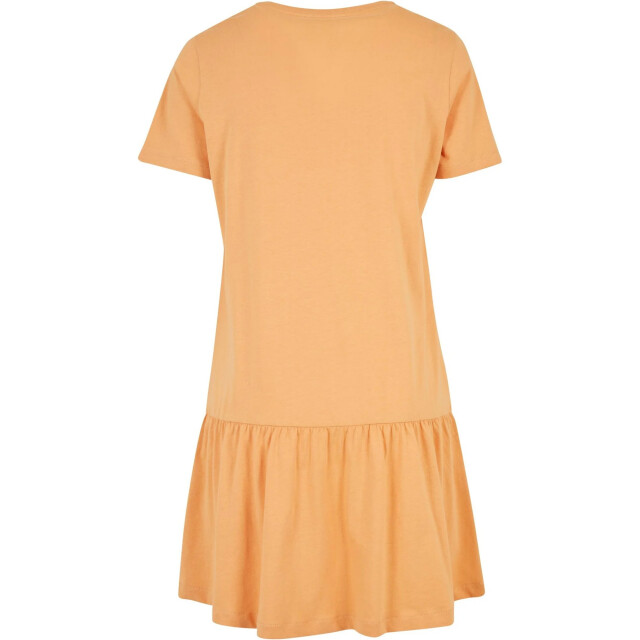 Urban Classics Dames valance t-shirt jurk UTTN236_paleorange large