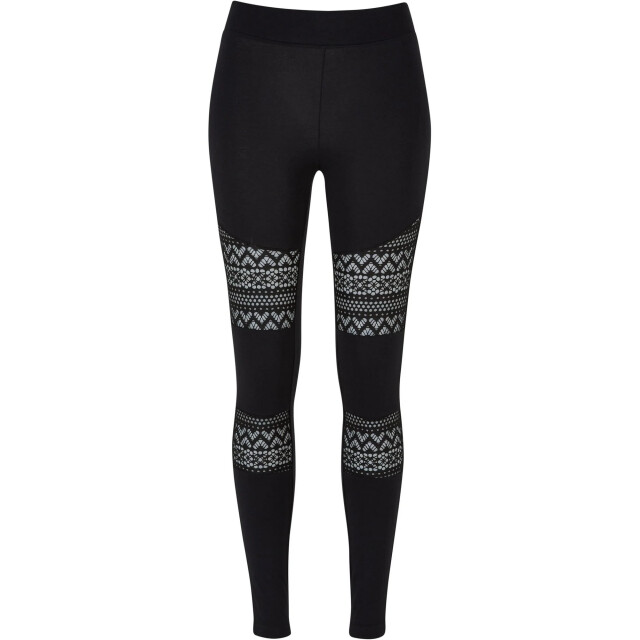 Urban Classics Dames legging met gehaakte kanten inslag UTTN511_black large