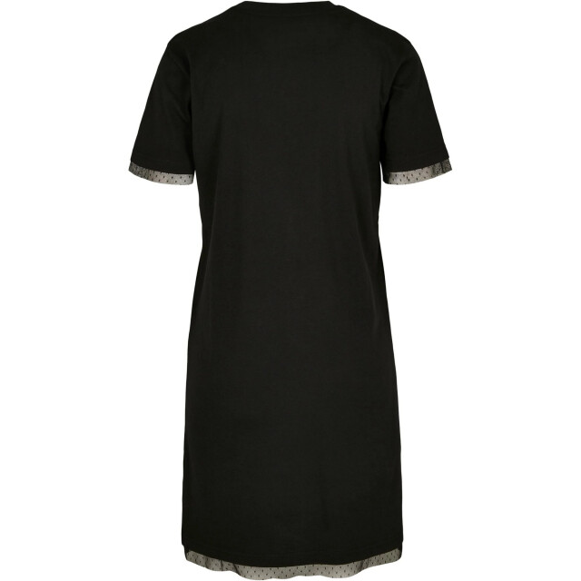 Urban Classics Dames kanten boxy t-shirt jurk UTTN506_black large