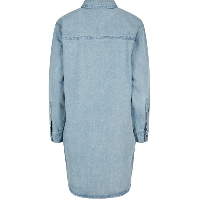 Urban Classics Dames denim oversized overhemdjurk UTTN476_tintedwashedlightblue large