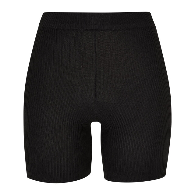 Urban Classics Dames gebreide geribde korte broek UTTN477_black large