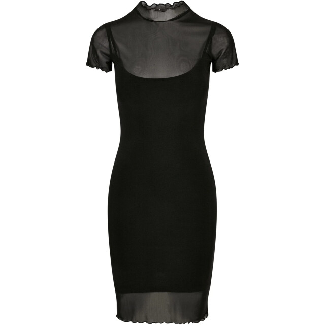 Urban Classics Dames mesh 2-laags jurk UTTN478_black large