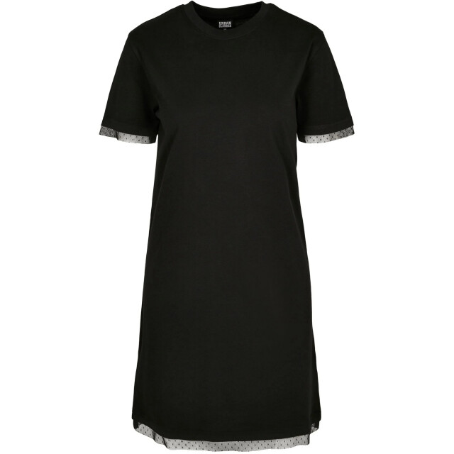 Urban Classics Dames kanten boxy t-shirt jurk UTTN506_black large