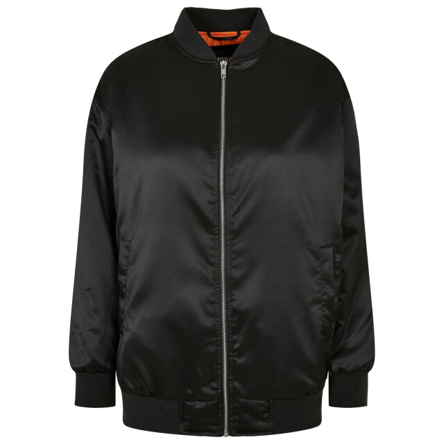 Urban Classics Dames satijnen oversized bomberjack UTTN467_black large