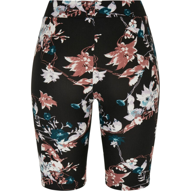 Urban Classics Dames zachte bloemen fietsshort UTTN469_black large