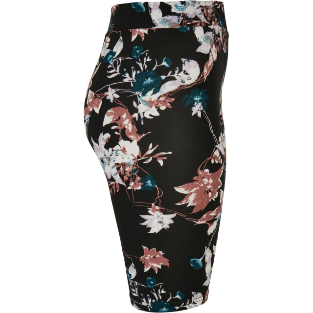 Urban Classics Dames zachte bloemen fietsshort UTTN469_black large