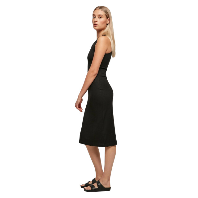 Urban Classics Dames geribbelde mouwloze midi-jurk UTTN214_black large