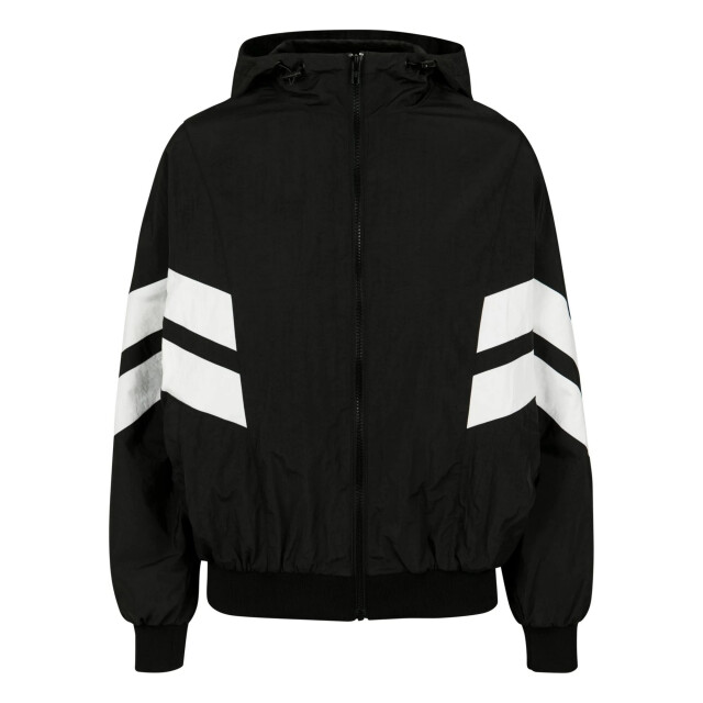 Urban Classics Dames gerimpeld batwing jasje UTTN209_blackwhite large