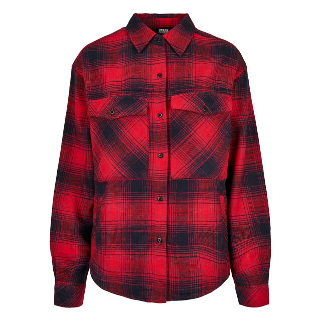 Urban Classics Dames geruit overhemd UTTN212_darkbluered large