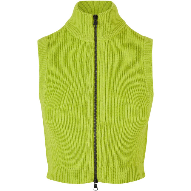 Urban Classics Dames gebreide korte vest top UTTN456_frozenyellow large