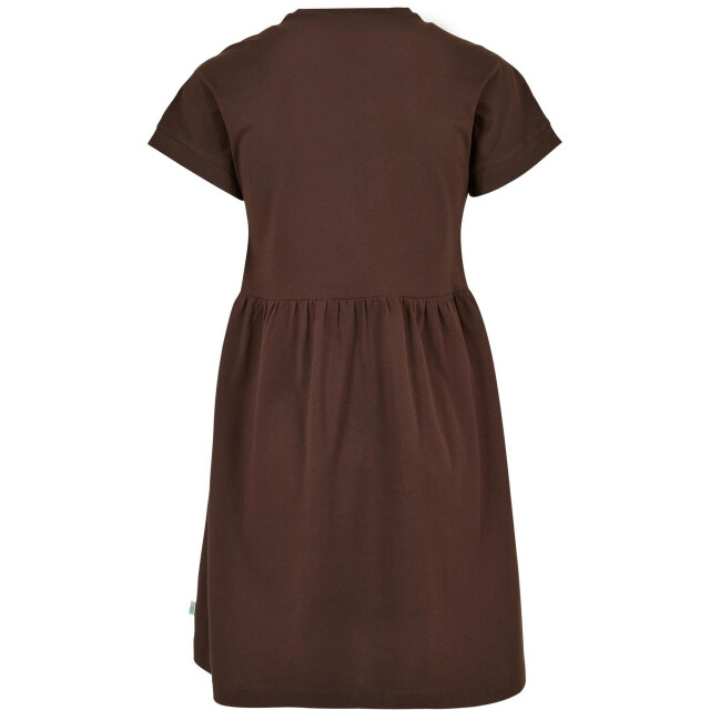 Urban Classics Dames empire valance organic t-shirt jurk UTTN461_brown large