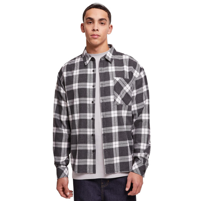 Urban Classics Geruit boxy overhemd heren UTTN200_greywhite large