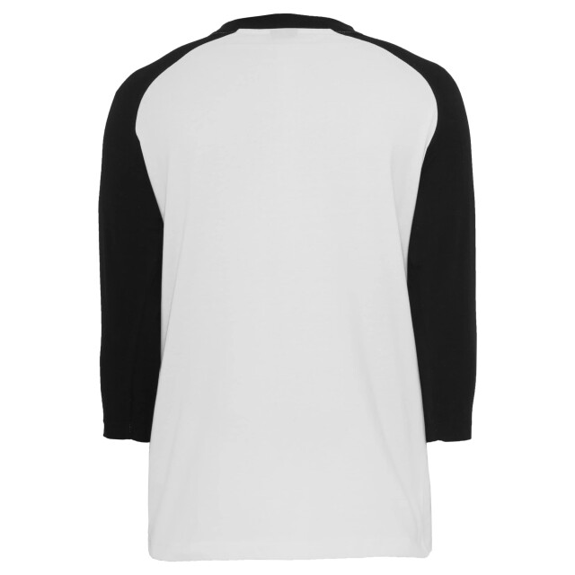 Urban Classics Heren contrast raglan 3/4 mouwen t-shirt UTTN448_whiteblack large