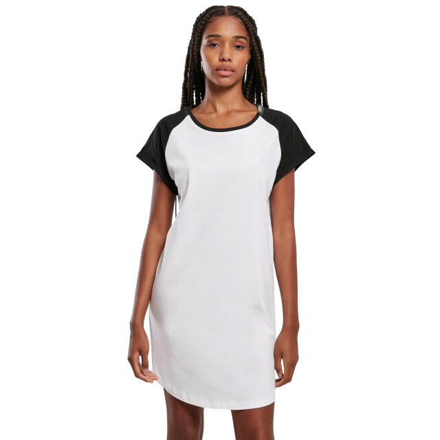 Urban Classics Dames raglan t-shirt met contrastdetail UTTN455_whiteblack large