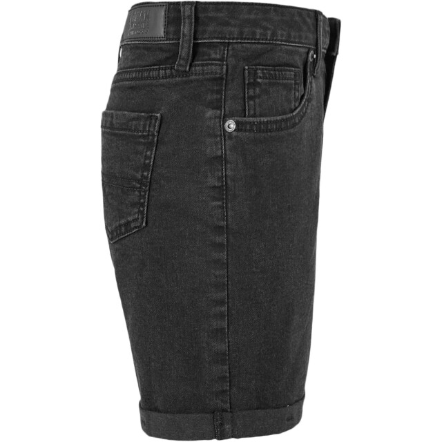 Urban Classics Meisjes bio stretch denim 5 zakken shorts UTTN434_blackwash large