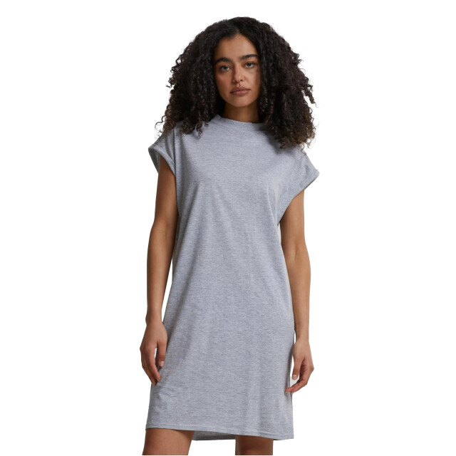 Urban Classics Dames schildpad jurk met verlengde schouder UTTN175_grey large