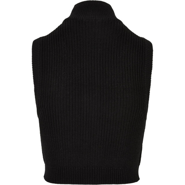 Urban Classics Dames gebreide korte vest top UTTN456_black large