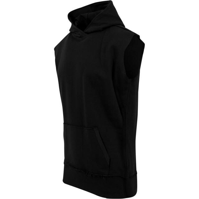Urban Classics Heren mouwloze open rand hoodie UTTN425_black large