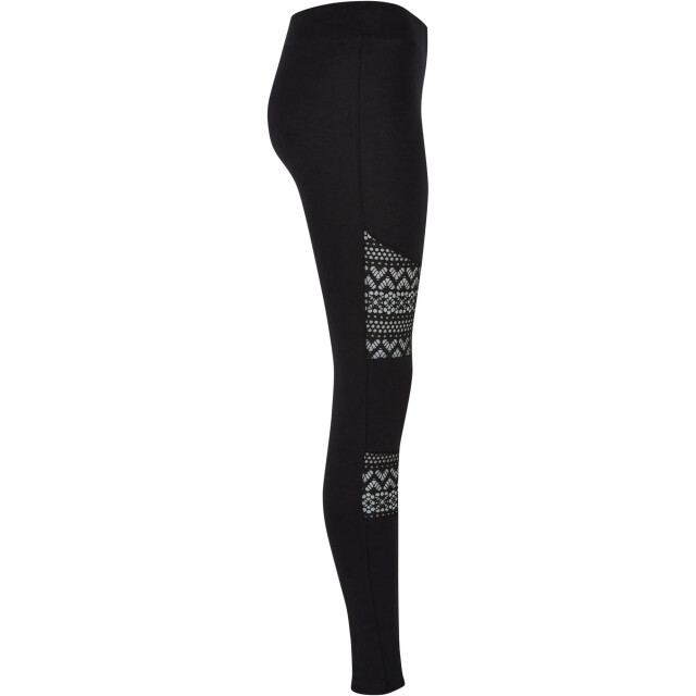 Urban Classics Dames legging met gehaakte kanten inslag UTTN511_black large
