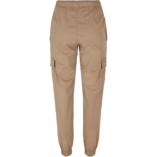 Urban Classics Dames cargo pocket hoge taille joggingbroek UTTN419_softtaupe large