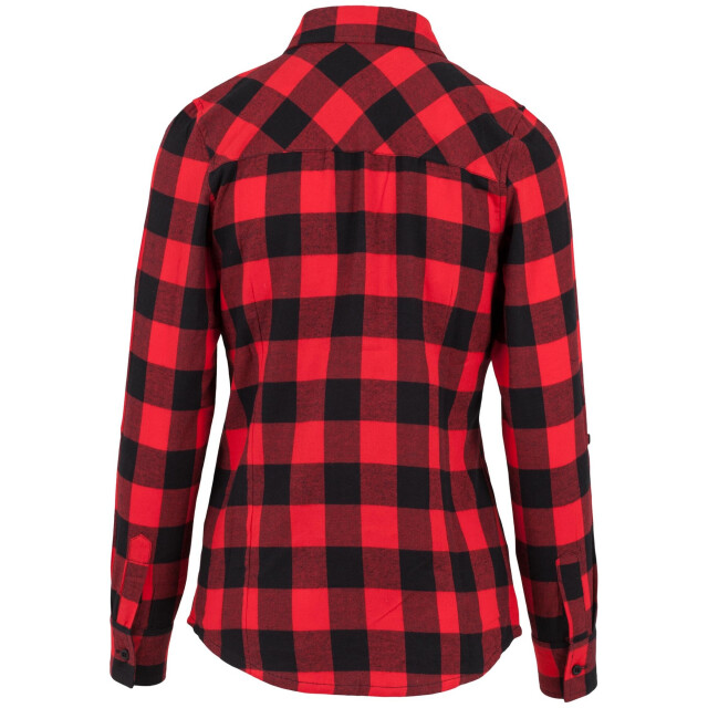 Urban Classics Geruit flanellen overhemd met omgeslagen manchet dames UTTN450_blackred large