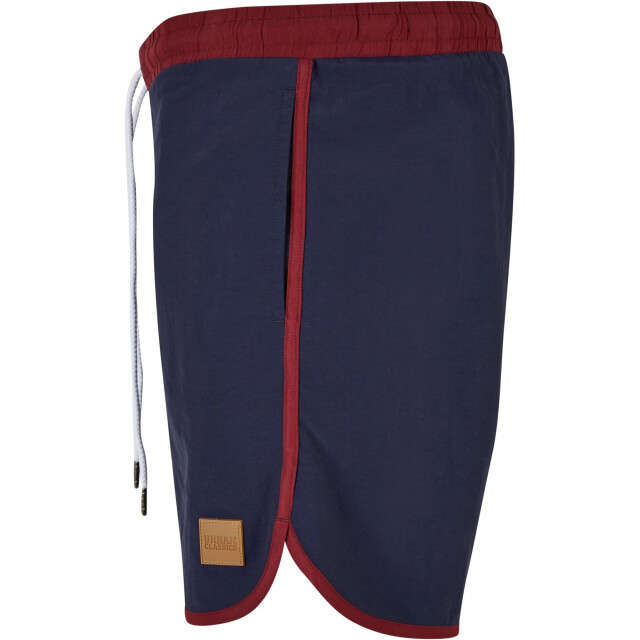 Urban Classics Heren retro zwemshort UTTN173_burgundymidnightnavy large