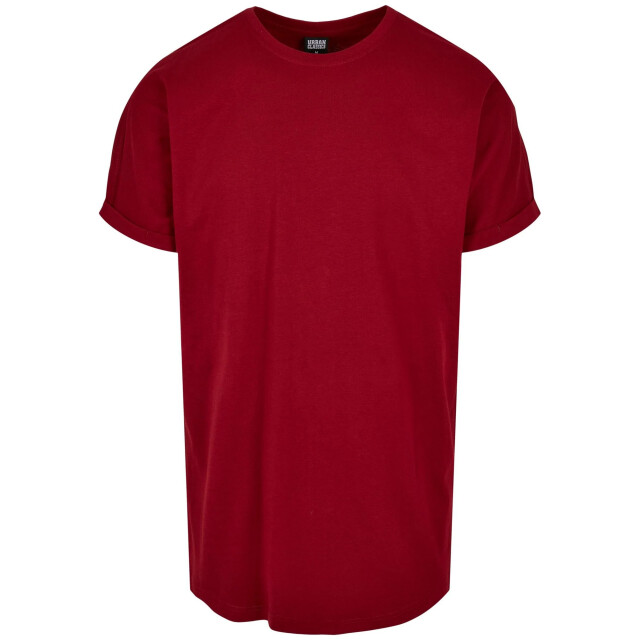 Urban Classics Heren lang t-shirt met omslag UTTN417_brickred large