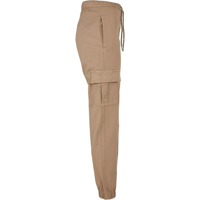 Urban Classics Dames cargo pocket hoge taille joggingbroek UTTN419_softtaupe large