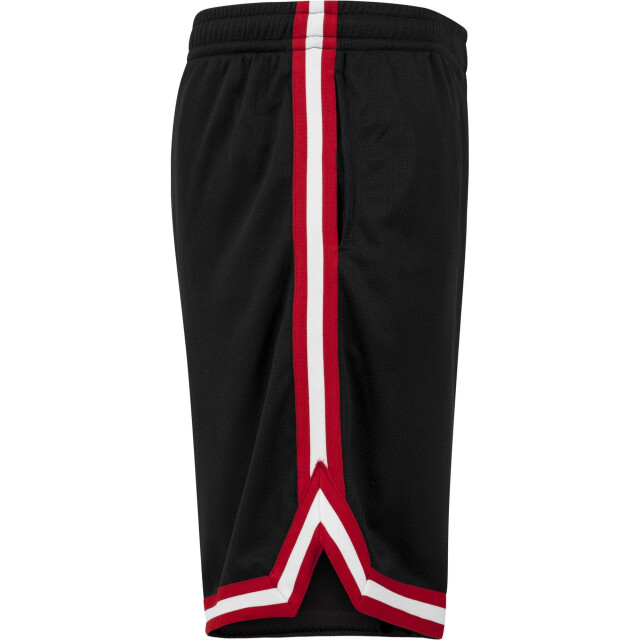 Urban Classics Heren mesh streep shorts UTTN170_blackredwhite large