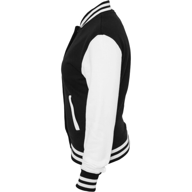 Urban Classics Dames tweekleurig sweatjack UTTN171_blackwhite large