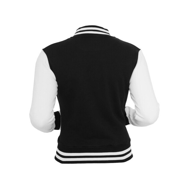 Urban Classics Dames tweekleurig sweatjack UTTN171_blackwhite large