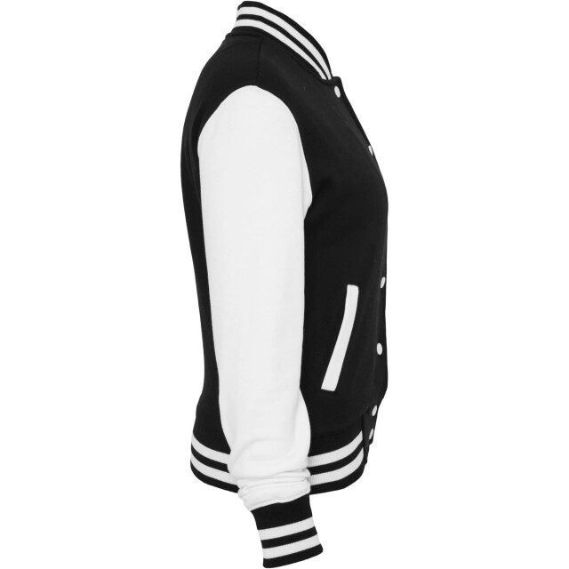 Urban Classics Dames tweekleurig sweatjack UTTN171_blackwhite large