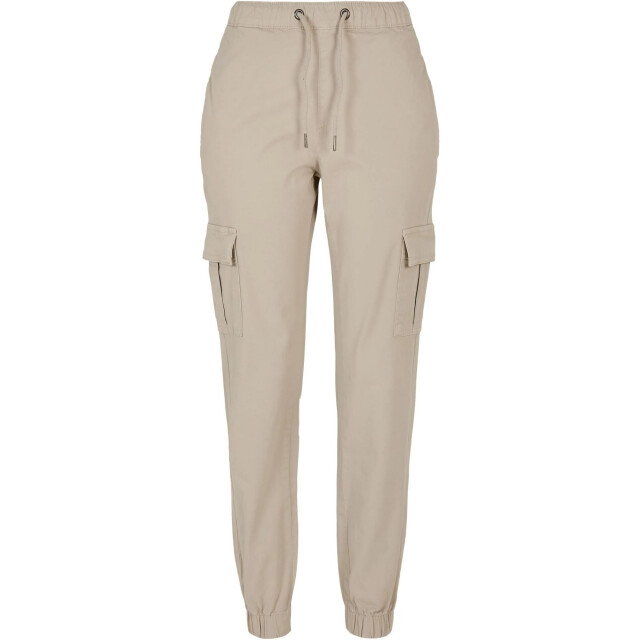 Urban Classics Dames cargo pocket hoge taille joggingbroek UTTN419_softseagrass large