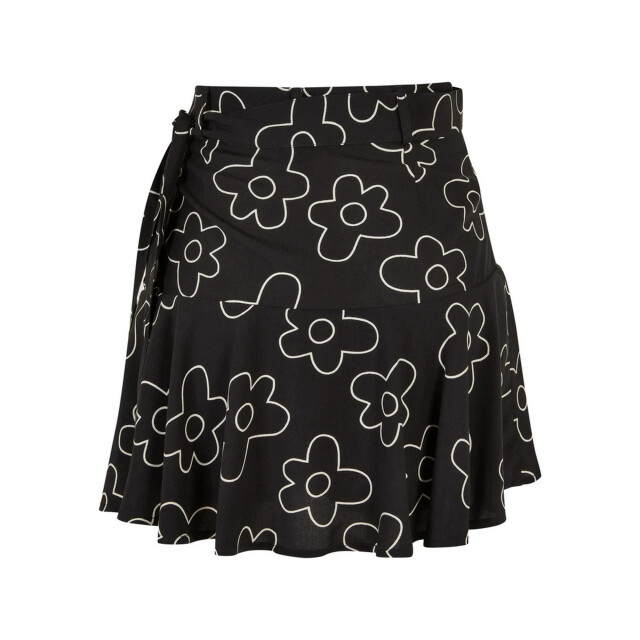 Urban Classics Dames bloem mini skort UTTN1700_black large