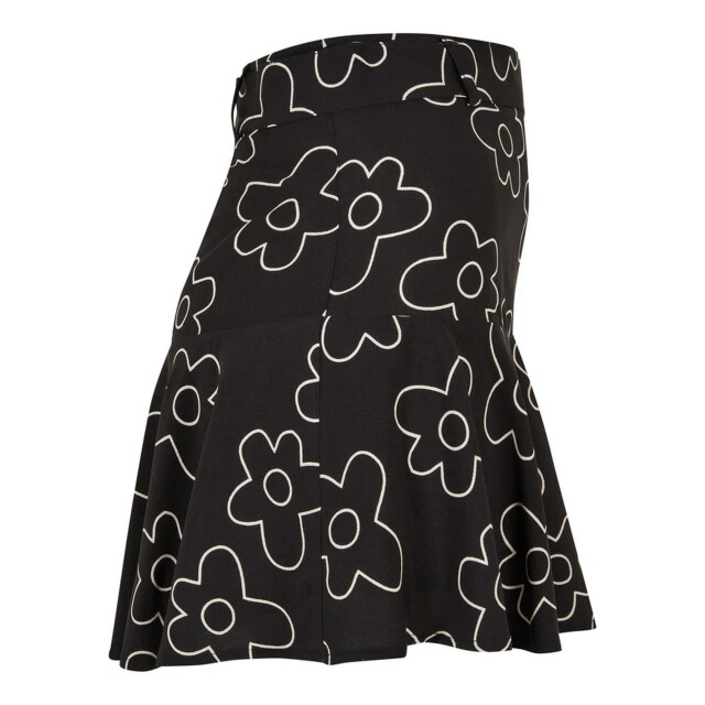 Urban Classics Dames bloem mini skort UTTN1700_black large