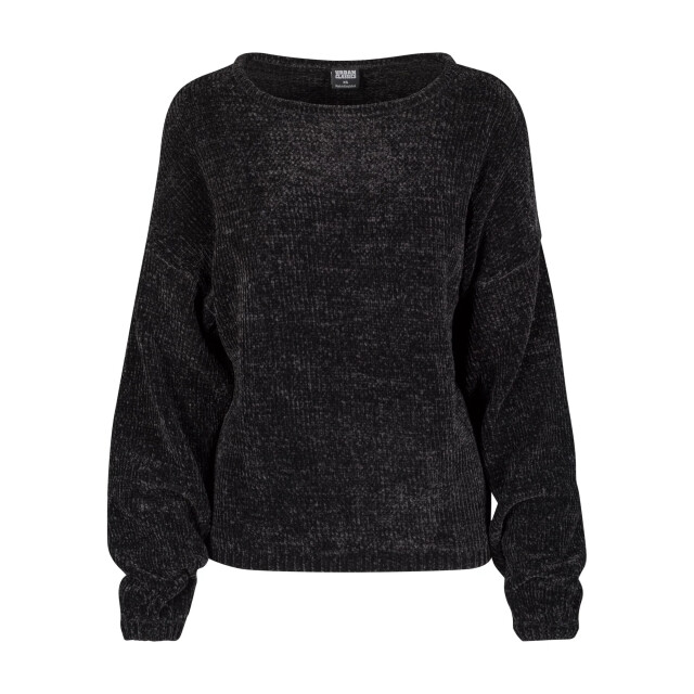 Urban Classics Dames chenille oversized trui UTTN383_black large