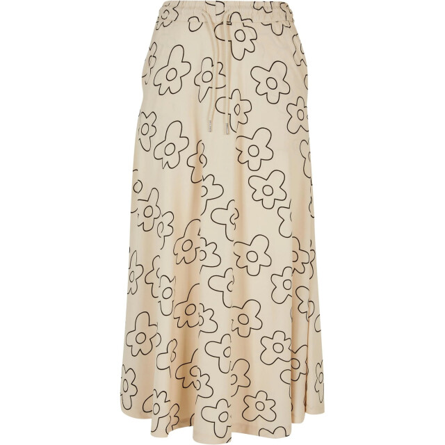 Urban Classics Dames viscose midi rok UTTN1687_softseagrass large