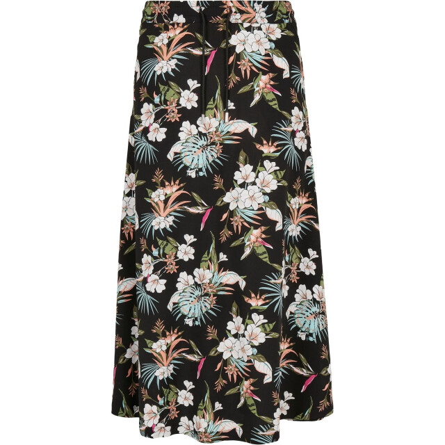 Urban Classics Dames tropical viscose midi rok UTTN1688_black large