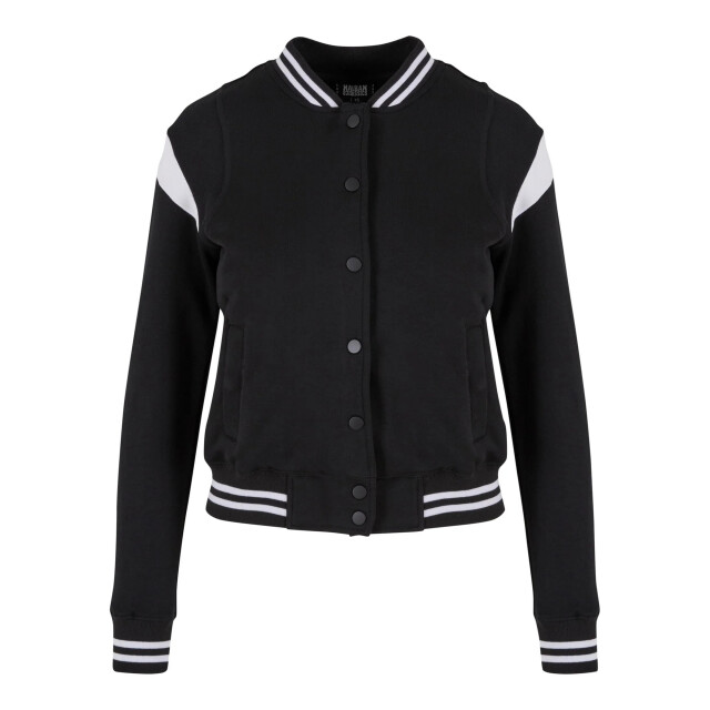 Urban Classics Dames college sweatjack UTTN381_blackwhite large