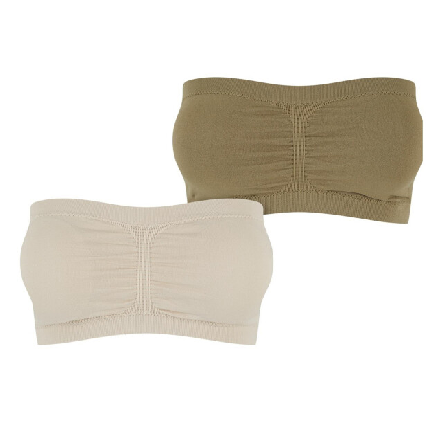 Urban Classics Dames gewatteerde bandeau top (set van 2) UTTN1663_softseagrasskhaki large