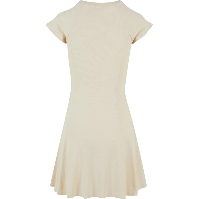 Urban Classics Dames ribbed skater dress UTTN363_whitesand large