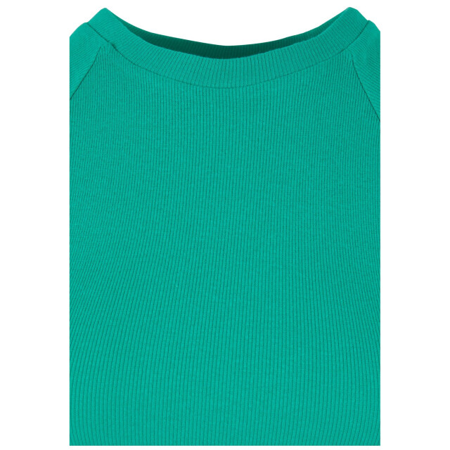 Urban Classics Dames ribbed skater dress UTTN363_ferngreen large