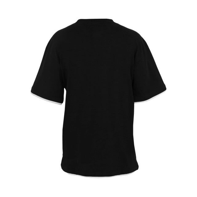 Urban Classics Heren lang t-shirt met contrastdetail UTTN374_blackwhite large