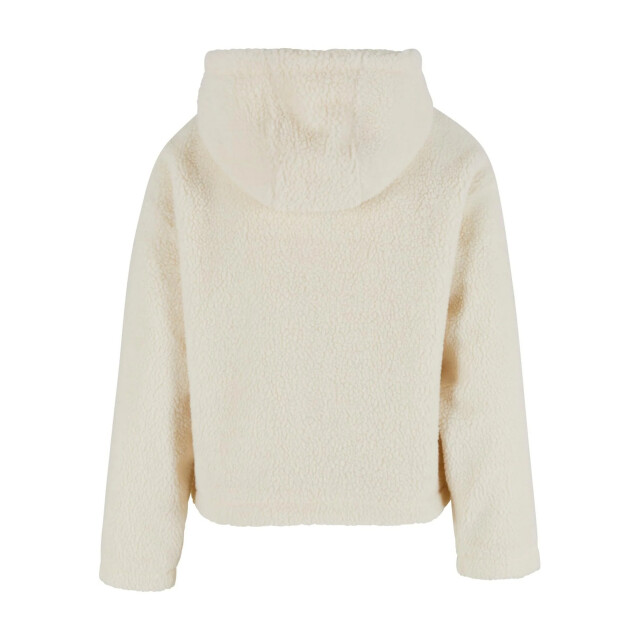 Urban Classics Dames sherpa fleecejas met capuchon UTTN1660_whitesand large