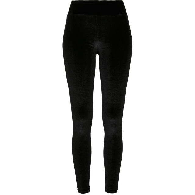 Urban Classics Dames fluwelen legging met hoge taille UTTN393_black large