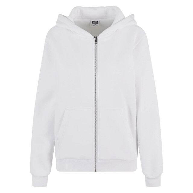 Urban Classics Dames fluffy full zip hoodie UTTN1640_white large
